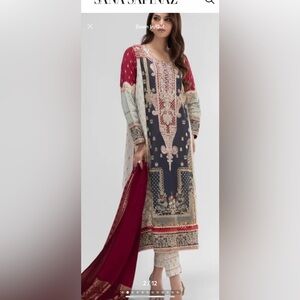 Elegant Multicolor Embroidered Dress